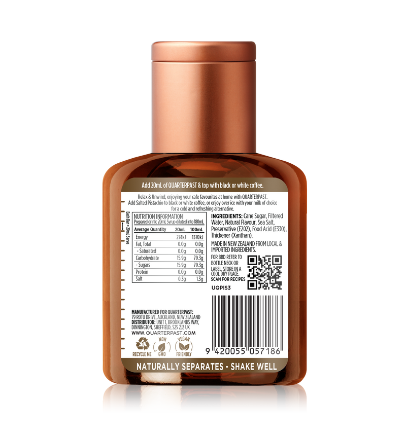 Salted Pistachio Coffee Flavour 360mL
