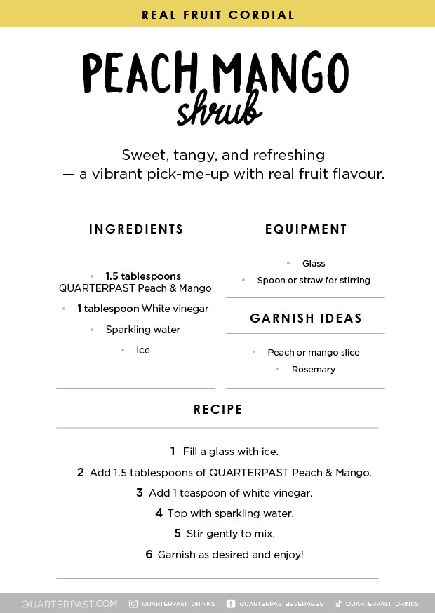 Peach & Mango Cordial 700mL