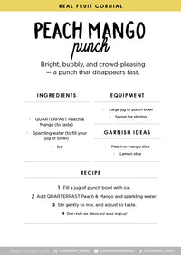 Peach & Mango Cordial 700mL