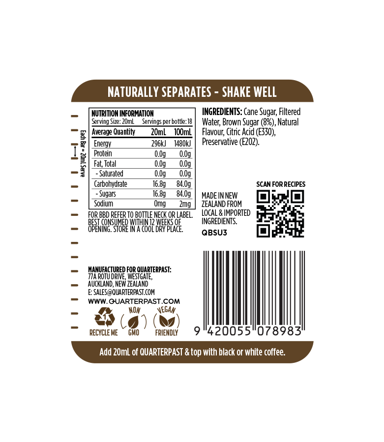 Brown Sugar Coffee Flavour 360mL