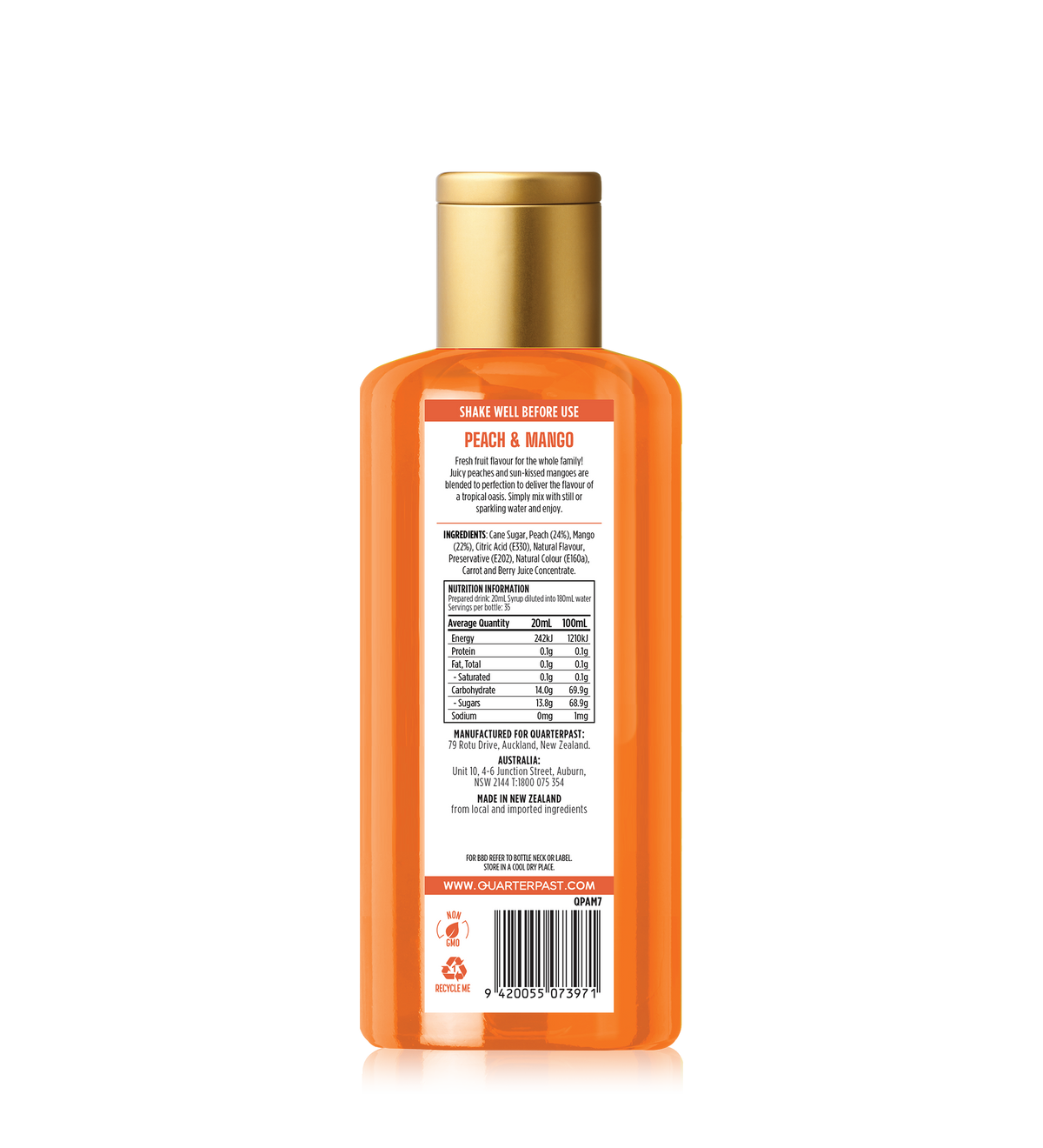 Peach & Mango Cordial 700mL