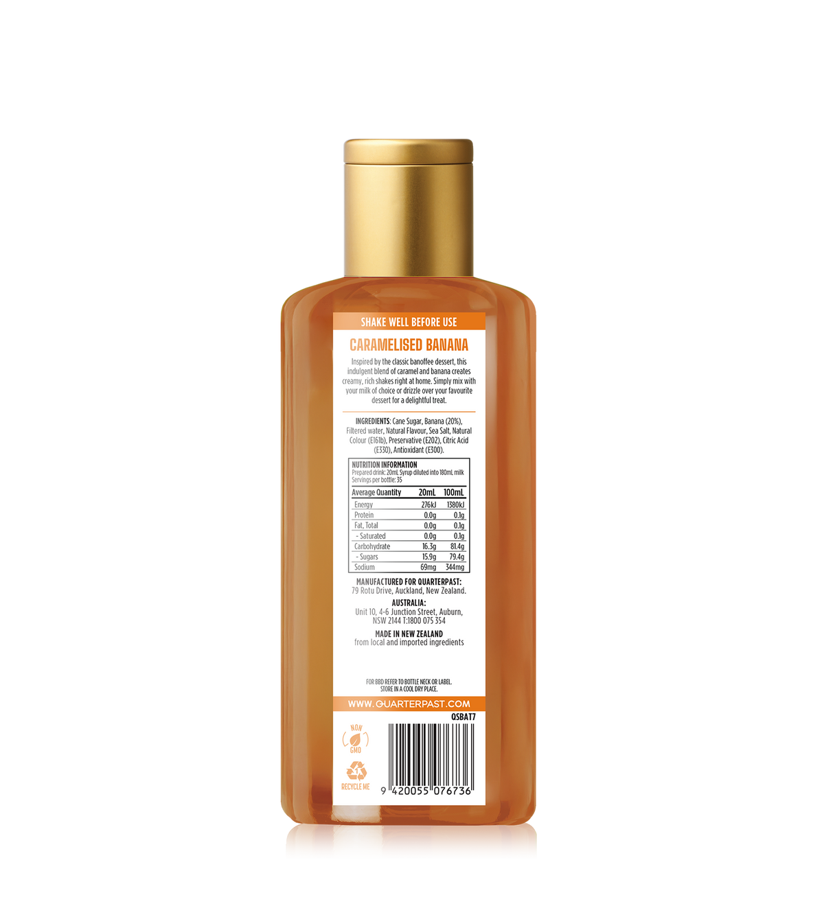 Caramelised Banana Shakes and Smoothies Syrup 700mL